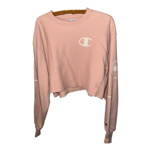 Champion Pink Cropped Sweatshirt M